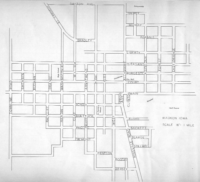 1950 Waukon street map