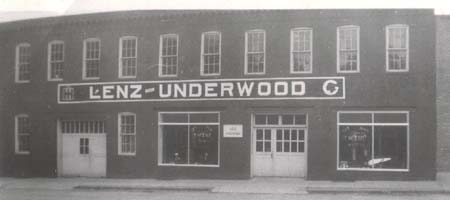 Lenz-Underwood garage, Lansing, 1945