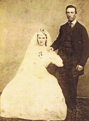Myron Stahl & Mary A. Juilleret wedding, 1865