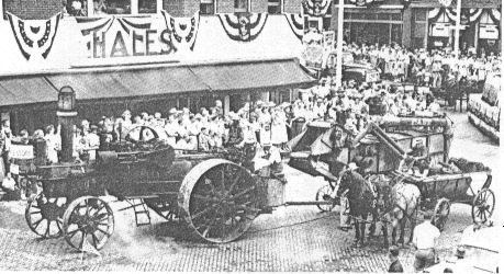 George B. Ralston's steam engine and thrashing machine