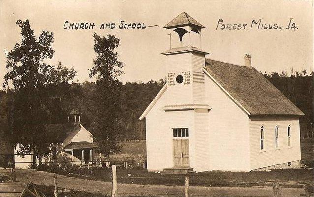 Forest Mills School & church, undated