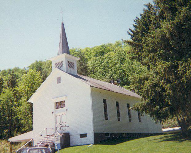 Mt. Hope church, ca 2002 - photo contributed by Alice Gensmer