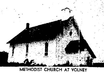 Methodist church at Volney, 1951
