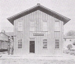 New Albin depot, 1880's