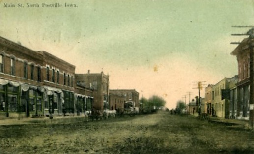 Main St. North Postville, Iowa ca 1917