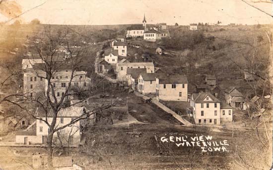Photo postcard, general view of Waterville, undated