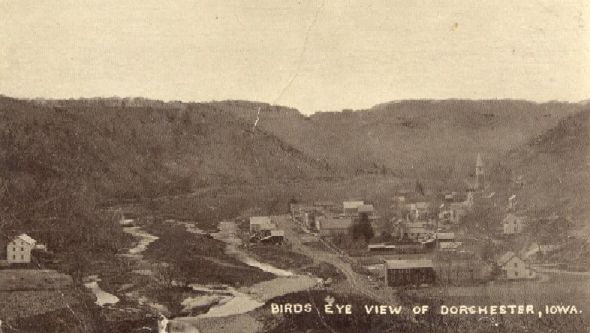 Birds-eye view of Dorchester c1909