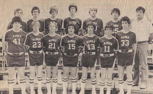 Junior varsity basketball team, 1982