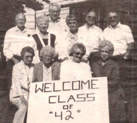 Class of 1942, New Albin HS, reunion photo 1992