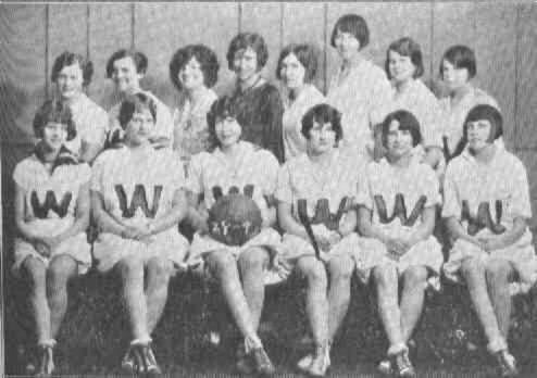 WHS Girls Basketball team, 1929