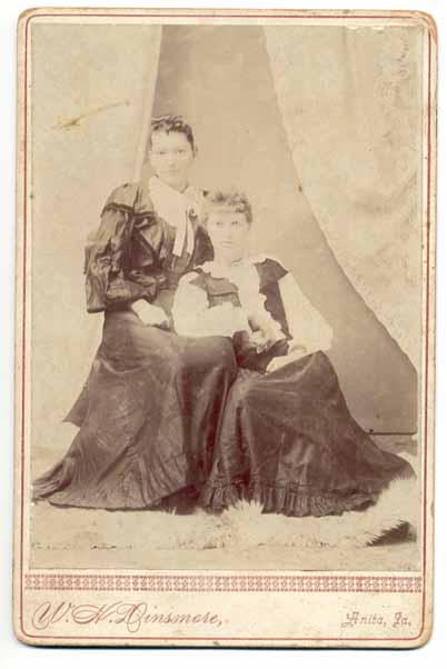 Minnie Marie Littlefield Martin and Annie Sherman Littlefield Kilworth 1890
