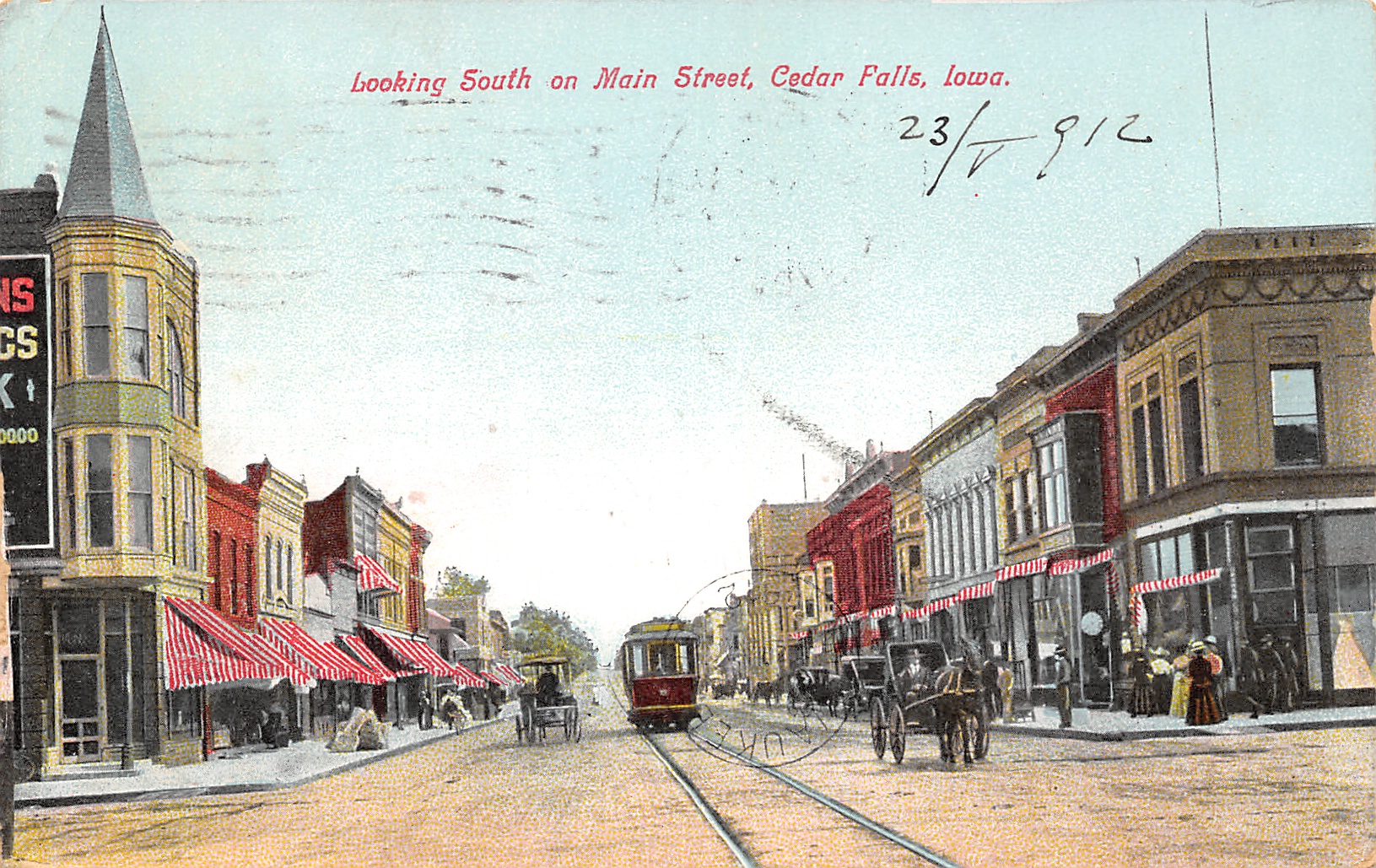 Looking south, Main St, Cedar Falls-1912