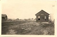 Depot and Elevator at Lorah, Iowa