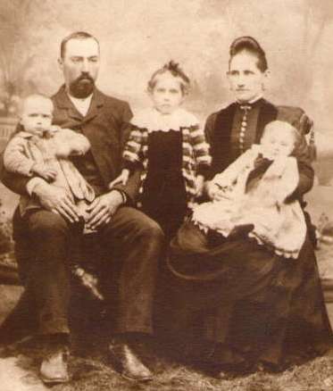 John G. Reidel & Mary Sautter Reidel and their children, 1887
