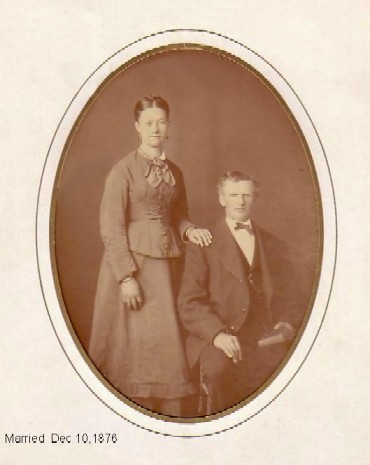 George W. Ruegnitz & Augusta Blanchaine wedding 1876