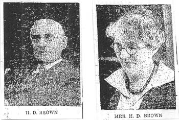 Mr. and Mrs. H.D. Brown, 1936