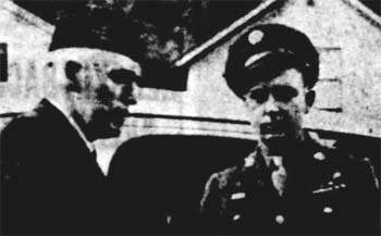 Adjutant Harvey Haltmery (L) & Larry McGuire (R) - 1945