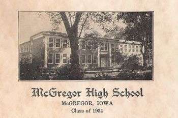 Muree LoRang's 1934 McGregor HS diploma (back)