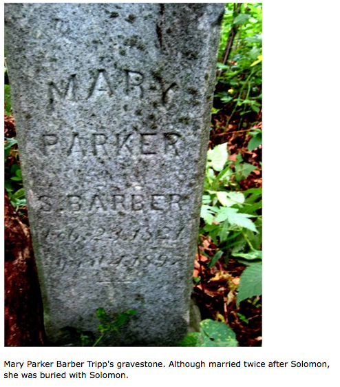 Mary Parker Tripp's Tombstone