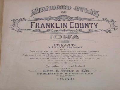 Standard Atlas of Franklin County Iowa