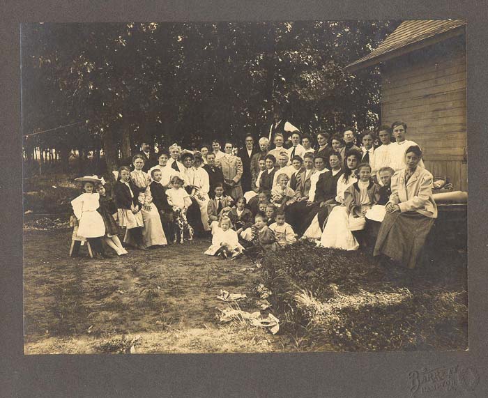 Maple Grove Church picnic possibly ca1908 in Latimer