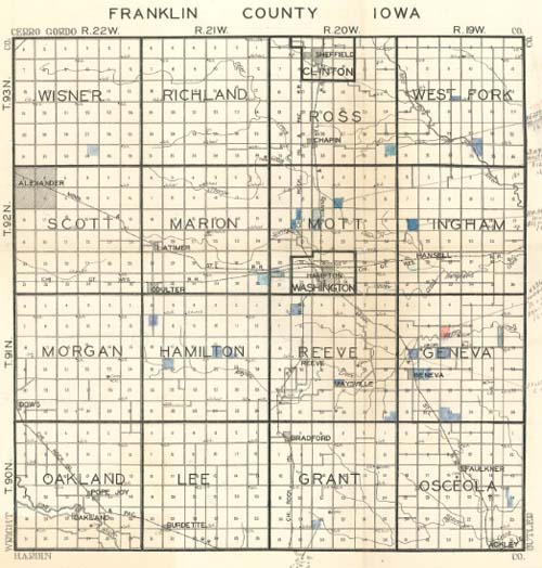 Franklin co. Township Map - W.W. Hixon Plat Book, 1930