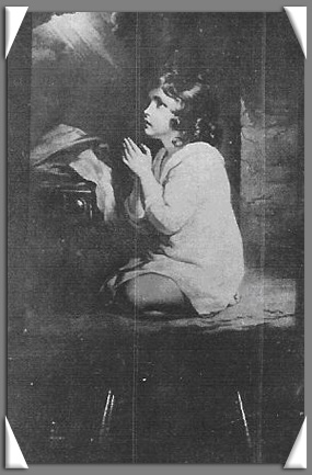Child praying photo, Camp Dodge, 1918.  