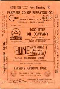1962 Farm Directory Hamilton County Iowa
