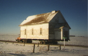 Mulberry Center Church Being Moved, Hamilton County, Iowa