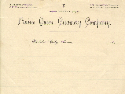 Prairie Queen Creamery Company, Hamilton County, Iowa
