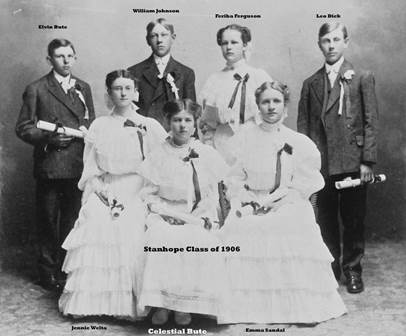 Class of 1906, Stanhope School, Stanhope, Hamilton County, Iowa