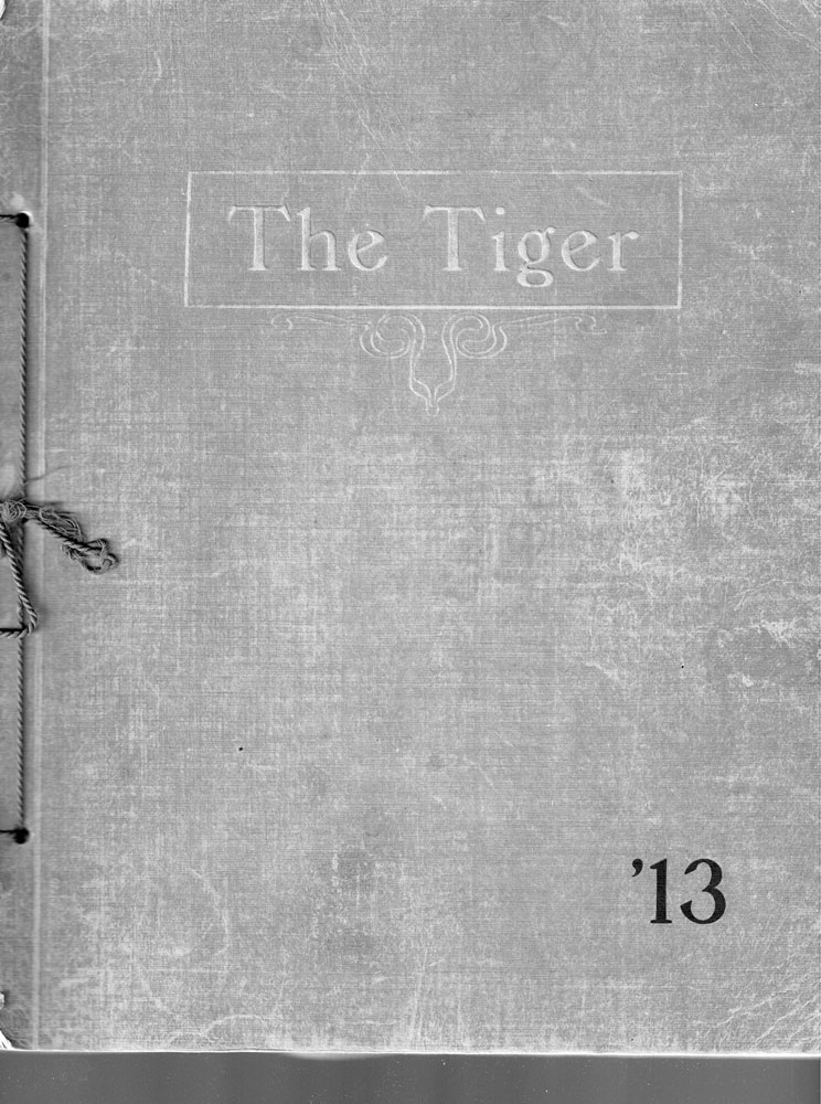 1913 Tiger Yearbook Cover, Webster City, Hamilton County, Iowa
