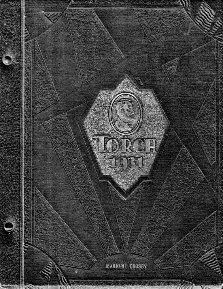 1931 Torch Yearbook Cover, Lincoln High School, Webster City, Hamilton County, Iowa