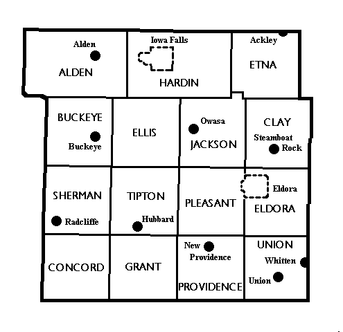 Hardin County Township Map
