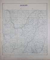 Allen Township Map and Plat 1884