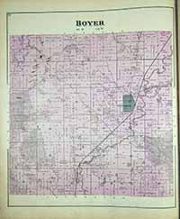 Boyer Township Map and Plat 1884