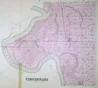 Cincinnati Township Map and Plat 1884