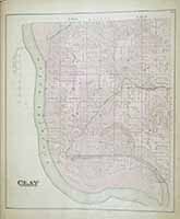 Clay Township Map and Plat 1884