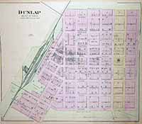 Map of Dunlap 1884
