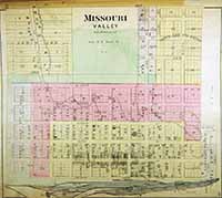 Map of Missouri Valley 1884