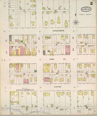 Sanborn Fire Insurance Map - Dunlap - 1893