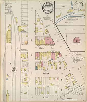 Sanborn Fire Insurance Map - Dunlap - 1893