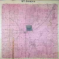 St. John's Township Map and Plat 1884