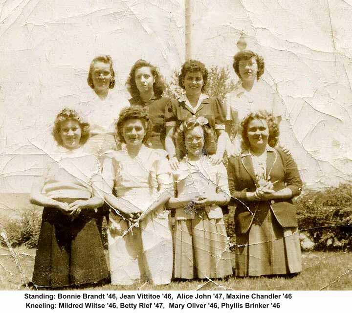 Modale Girls Class of 1946 and 1947