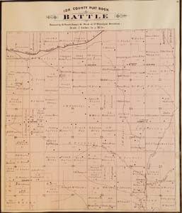 1884 map of Battle Township