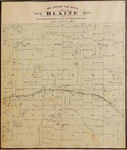 1884 map of Blaine Township