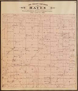 1884 map of Hayes Township