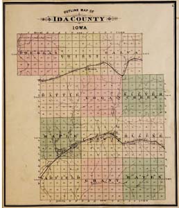 1884 map of Ida County