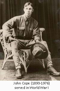 John Cope in WWI uniform