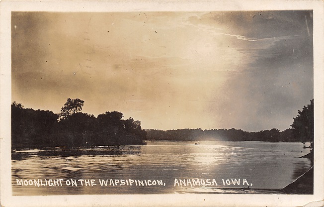 Moolight on the Wapsipinican River, Anamosa, Jones County, Iowa